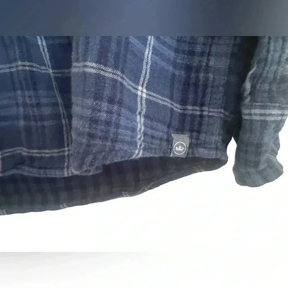 Peter millar Mens Mountainside Collection Cotton Flannel Shirt Blue/Blue Plaid - Picture 6 of 11